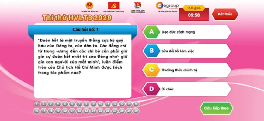 Cuộc thi Học và làm theo Bác android App screenshot 2