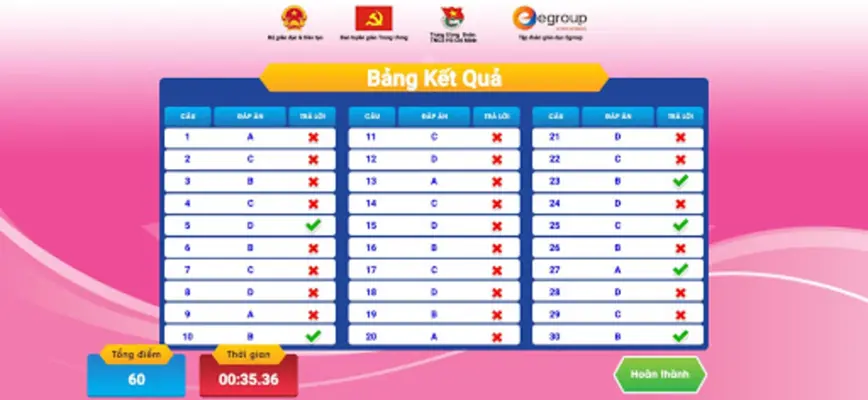 Cuộc thi Học và làm theo Bác android App screenshot 3